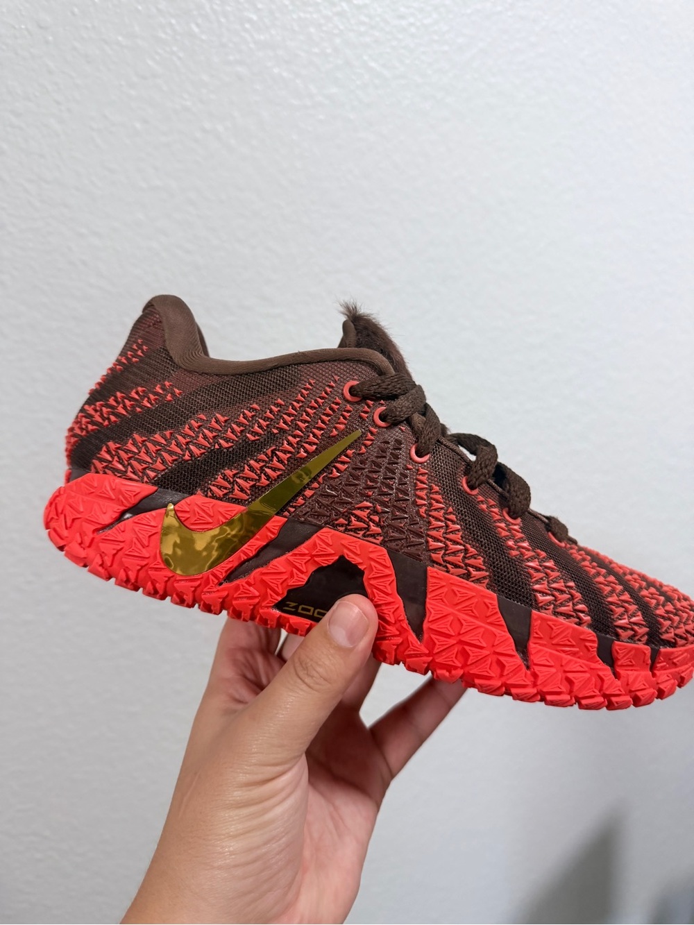 Nike ja morant brown and red